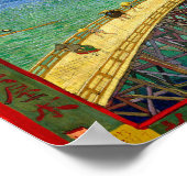 Van Gogh Die Brücke im Regen nach Hiroshige Poster (Ecke)
