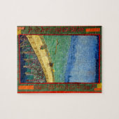 Van Gogh Die Brücke im Regen nach Hiroshige Puzzle (Horizontal)