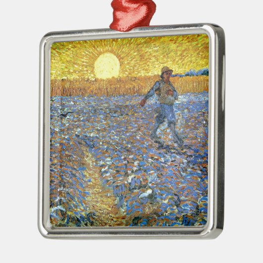 Van Gogh - Die Dusche Silbernes Ornament (Links)