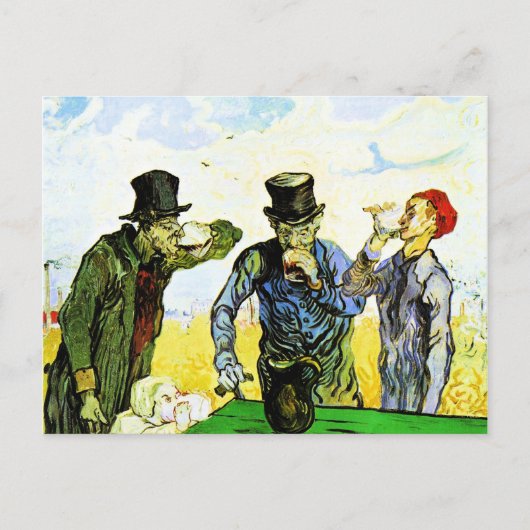 Van Gogh - Die Getränke, berühmte Gemälde, Postkarte (Vorderseite)