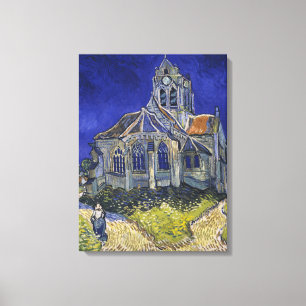 Van Gogh Die Kirche in Auvers Blaue Himmelskunst Leinwanddruck