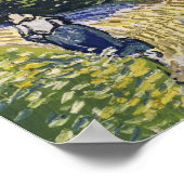 Van Gogh - Die Kirche von Auvers-Sur-Oise Poster (Ecke)