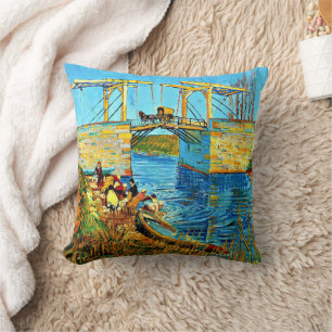 Van Gogh - Die Langlois-Brücke in Arles mit Frauen Kissen