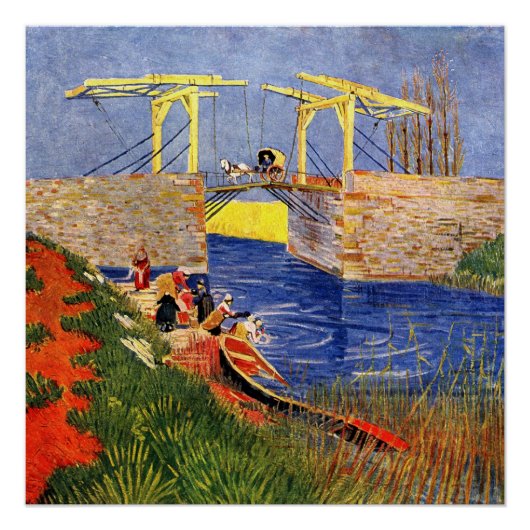 Van Gogh: Die Langlois-Brücke in Arles Poster (Vorderseite)