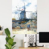 Van Gogh: Die Mühle von Galette Poster (Heimbüro)