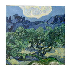 Van Gogh Die Olivenbäume Landschaftsgemälde Fliese