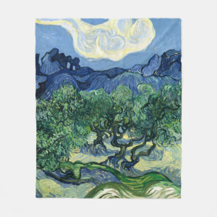 Van Gogh Die Olivenbäume Landschaftsmalerei Fleecedecke