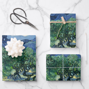 Van Gogh Die Olivenbäume Landschaftsmalerei Geschenkpapier Set
