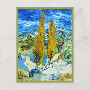 Van Gogh - Die Pappeln in St.-Remy, Meisterwerk Postkarte