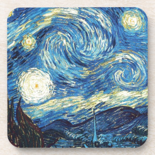 Van Gogh die starry Nacht1889 Vintage Kunst Getränkeuntersetzer