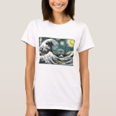 Van Gogh die sternenklare Nacht - Hokusai die T-Shirt (Vorderseite)