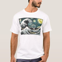 Van Gogh die sternenklare Nacht - Hokusai die