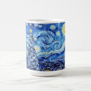 Van Gogh - Die Sternennacht - White Christmas Post Kaffeetasse
