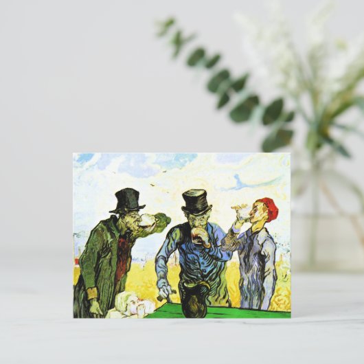 Van Gogh - Die Trinker, berühmtes Gemälde, Postkarte (Stehend Vorderseite)