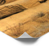 Van Gogh - Donkey and Cart Poster (Ecke)