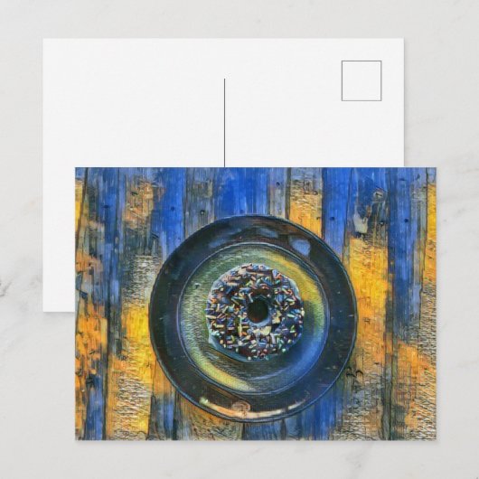 Van Gogh Donut Postkarte (Vorne/Hinten)