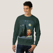 Van Gogh dots moon stars flames face Sweatshirt (Vorne ganz)