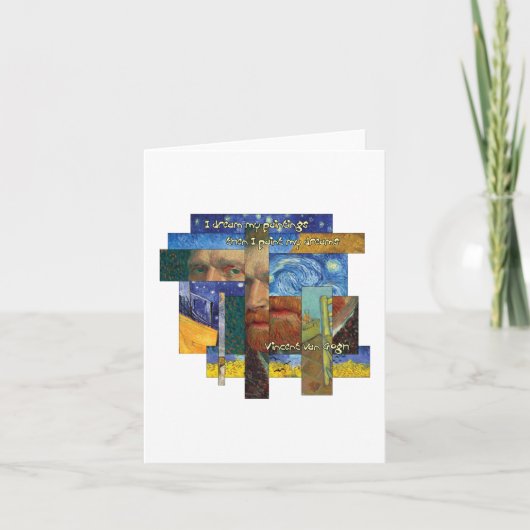 Van Gogh Dreams Quote Karte (Vorderseite)