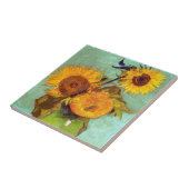 Van Gogh - Drei Sonnenblumen in einer Vase - Kunst Fliese (Seite)