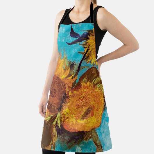 Van Gogh - Drei Sonnenblumen in einer Vase - Kunst Schürze (InSitu)