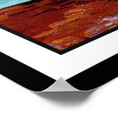 Van Gogh - Drei Sonnenblumen in einer Vase Poster (Ecke)