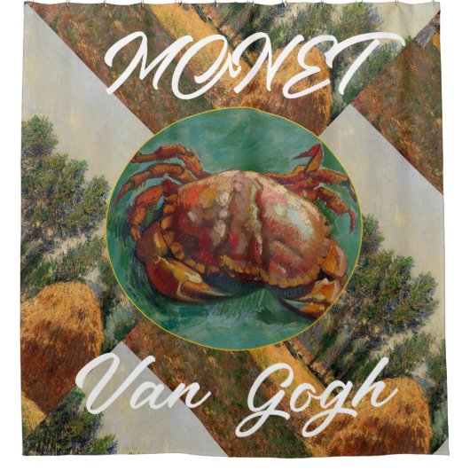 Van Gogh Dungeness Crab MONET 2032 2033 2034 Duschvorhang (Vorderseite)