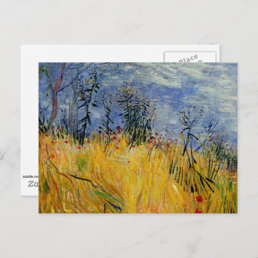 Van Gogh - Edge of a Weizen Field with Poppies Postkarte (Vorne/Hinten)