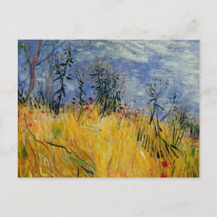 Van Gogh - Edge of a Weizen Field with Poppies Postkarte