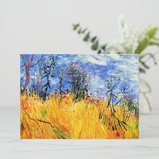 Van Gogh - Edge of a Wheat Field with Poppies Karte (Stehend Vorderseite)