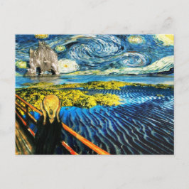 Van Gogh Edvard trifft Vincent Starry Night Postkarte