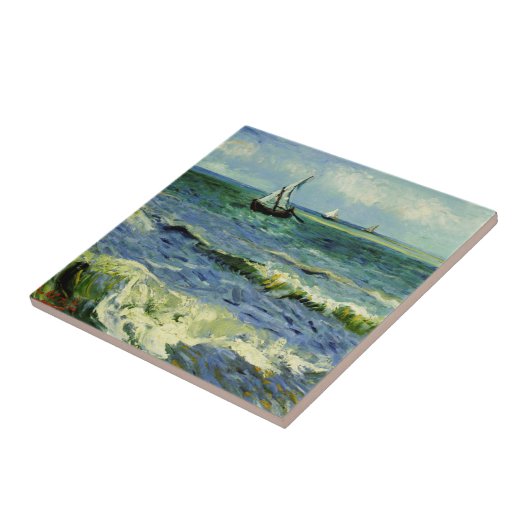 Van Gogh - Ein Fischerboot auf See Fliese (Seite)