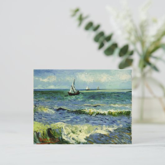Van Gogh - Ein Fischerboot auf See Postkarte (Stehend Vorderseite)
