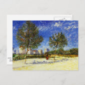 Van Gogh - Ein Vorort von Paris Postkarte (Vorne/Hinten)