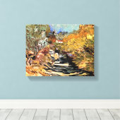 Van Gogh - Eine Straße in Saint-Remy mit weibliche Leinwanddruck (Insitu (Holzboden))