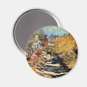 Van Gogh - Eine Straße in Saint-Remy mit weibliche Magnet (Vorderseite/Rückseite)