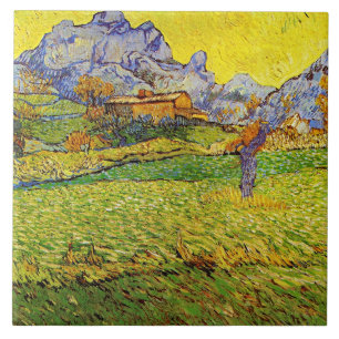 Van Gogh - Eine Wiese im Gebirge, Fliese