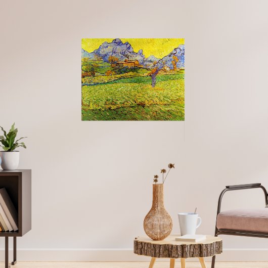 Van Gogh - Eine Wiese im Gebirge, Poster (Wohnzimmer 3)