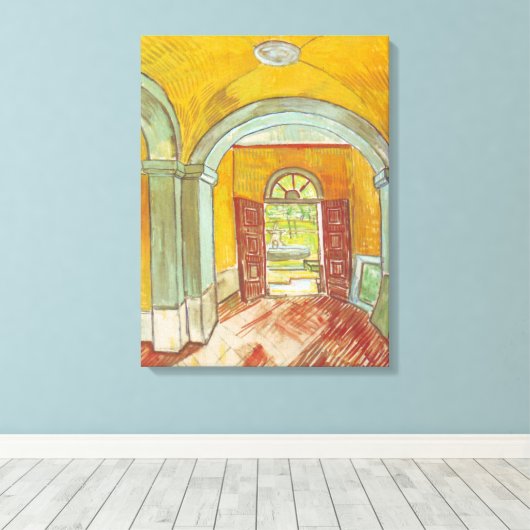 Van Gogh Eingang Hall of Saint Paul Hospital Leinwanddruck (Insitu (Holzboden))