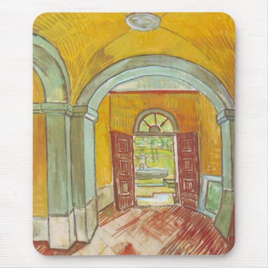 Van Gogh Eingang Hall of Saint Paul Hospital Mousepad (Vorne)