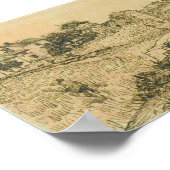 Van Gogh - Eintritt in einen Bauernhof mit Heuschr Poster (Ecke)