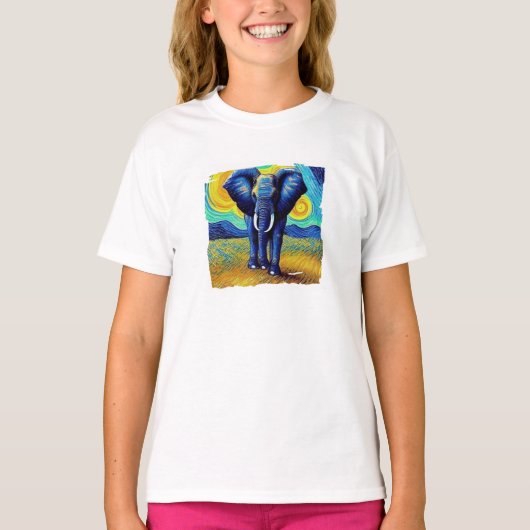 Van Gogh Elefant T-Shirt (Vorderseite)