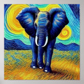 Van Gogh Elephant Poster (Vorne)