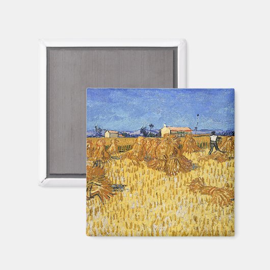Van Gogh - Ernte in der Provence Magnet (Vorderseite/Rückseite)