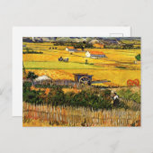 Van Gogh - Ernte in La Crau mit Montmajour, Postkarte (Vorne/Hinten)