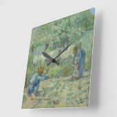 Van Gogh - Erste Schritte Malerei Quadratische Wanduhr (Winkel)