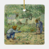 Van Gogh Erste Schritte nach Millet Keramikornament (Rückseite)