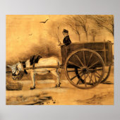 Van Gogh - Esel und Karren Poster (Vorne)