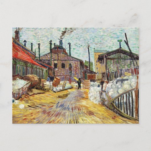 Van Gogh Factory Arnieres Painting Postkarte (Vorderseite)