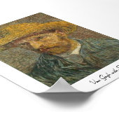 Van Gogh Famous Painting mit Strohhut, Poster (Ecke)