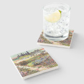 Van Gogh Fantastische Bergwelten am Arles Frische Steinuntersetzer (Seitenansicht)